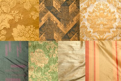 Lot 190 - Group of Silk Fabric Bolts Including Fortuny...