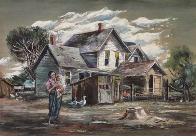 Lot 12 - Aaron Bohrod American, 1907-1992 Farmer's Wife...