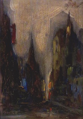 Lot 28 - Leon Dolice American, 1892-1960 City Scene...