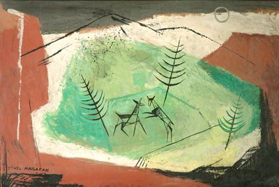 Lot 68 - Ethel Magafan American, 1916-1993 Deer Signed...