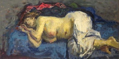 Lot 88 - Moses Soyer American, 1899-1974 Reclining...