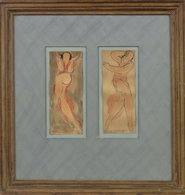 Lot 99 - Abraham Walkowitz American, 1878-1965 Pair of...