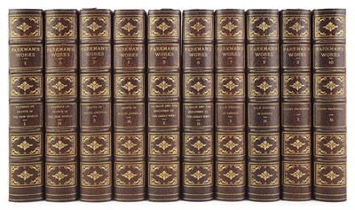 Lot 140 - PARKMAN, FRANCIS Works. Boston: Little, Brown,...