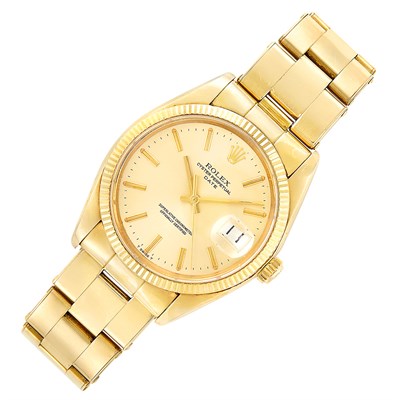 Lot 148 - Gentleman's Gold Oyster Perpetual Date Wristwatch, Rolex, Ref. 1503