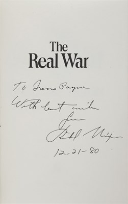 Lot 21 - NIXON, RICHARD The Real War. New York: Warner,...