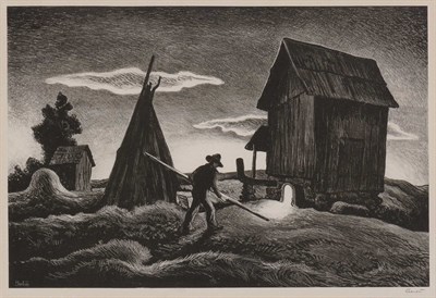 Lot 12 - Thomas Hart Benton NIGHT FIRING (F. 57)...