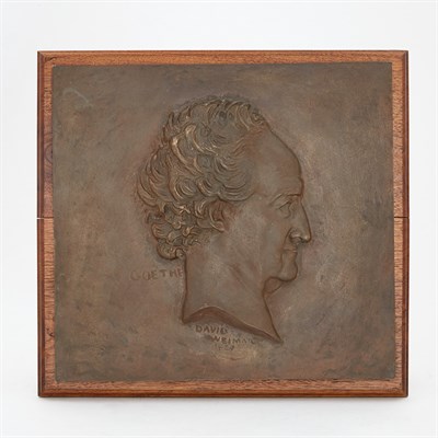 Lot 141 - Group of Three Bronze Portrait Relief Plaques...