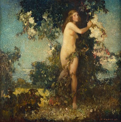 Lot 22 - Ettore Caser American, 1880-1944 Forest Idyll,...