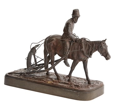 Lot 173 - Russian Bronze Group of Return from the Fields...