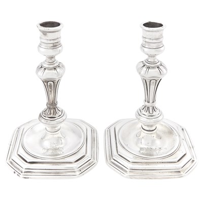 Lot 242 - Pair of Queen Anne Sterling Silver...