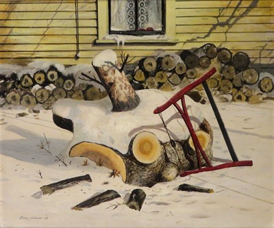 Lot 27 - Stevan Dohanos American, 1907-1994 Winter Logs,...