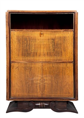 Lot 193 - Art Deco Inlaid Walnut Secrétaire à Abattant...