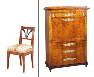 Lot 284 - Empire Mahogany and Maple Fall Front...