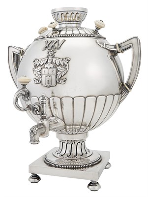 Lot 153 - Fabergé Silver Samovar Moscow, 1908-1917 The...