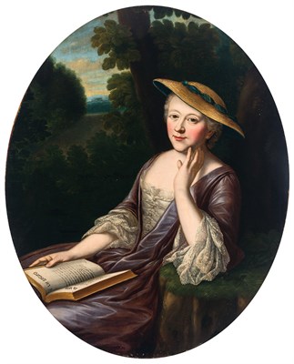 Lot 48 - Attributed to Phillipe Mercier A Lady Seated...