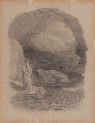 Lot 7 - Odilon Redon French, 1840-1916 A Man Standing...