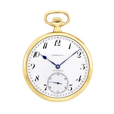 Lot 135 - Gold Open Face Pocket Watch, Patek Philippe, Retailed by Tiffany & Co.