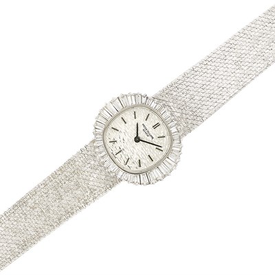 Lot 61 - White Gold and Diamond Wristwatch, Patek Philippe, Ref. 3593/1