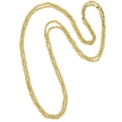 Lot 11 - Pair of Long Gold Chain Necklaces