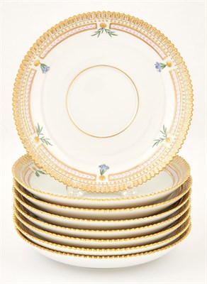Lot 445 - Set of Eight Royal Copenhagen Flora Danica...
