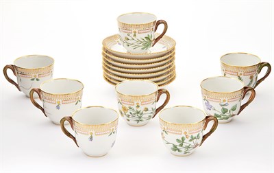 Lot 443 - Set of Eight Royal Copenhagen Flora Danica...