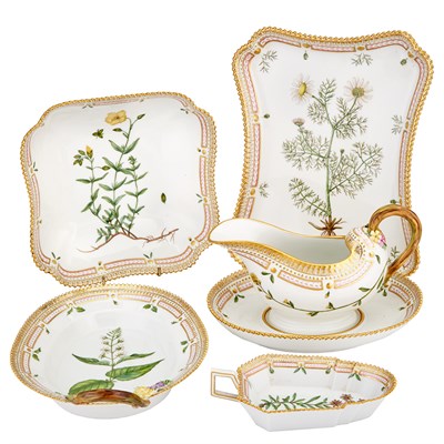 Lot 440 - Group of Three Royal Copenhagen Flora Danica...