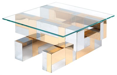 Lot 240 - Paul Evans Cityscape Chromed Steel, Brass and...
