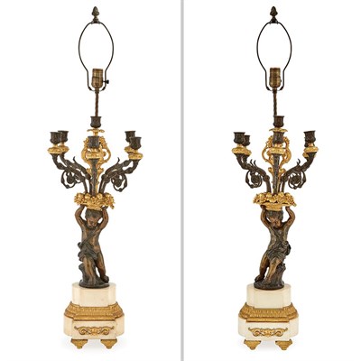 Lot 151 - Pair of Louis XV Style Gilt and...