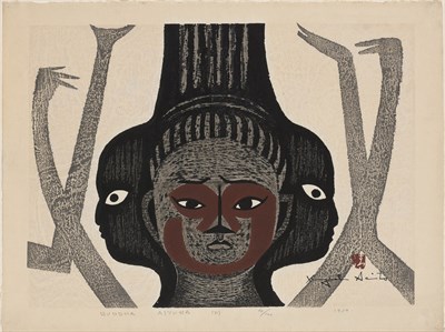 Lot 222 - Kiyoshi Saito (1907-1997) BUDDHA ASYURA (D)...