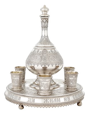 Lot 157 - Russian Silver Vodka Set Ivan Andreev, Moscow,...