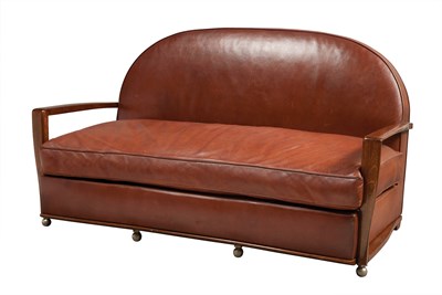 Lot 191 - Emile-Jacques Ruhlmann Leather Upholstered...