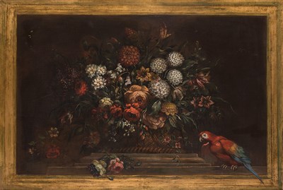 Lot 86 - Italian School 18th century Floral Still Life...