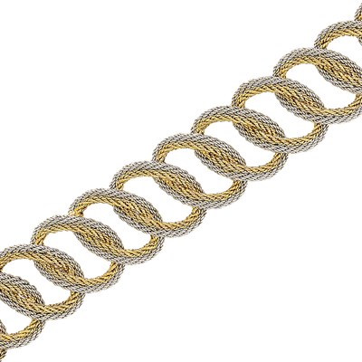 Lot 260 - Two-Color Gold Link Bracelet, France