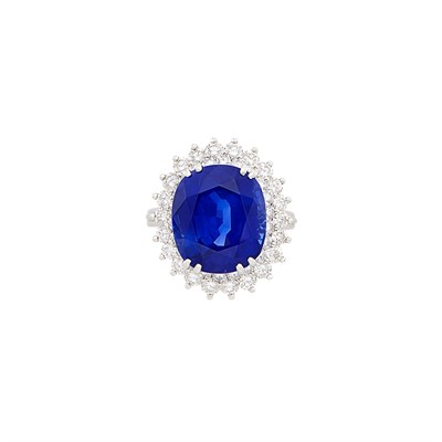 Lot 52A - Platinum, Sapphire and Diamond Ring, Tiffany & Co.
