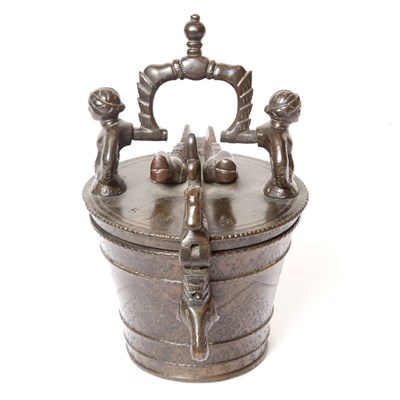 Lot 387 - German Bronze Weights Case Late 16th/early...