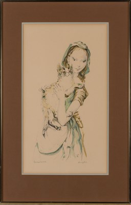 Lot 132 - Tsuguharu Foujita (1886-1968) JEUNE FILLE AU...