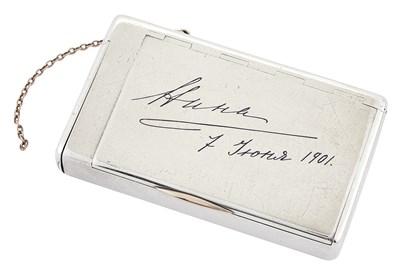 Lot 108 - Fabergé Silver Cigarette Case Workmaster...