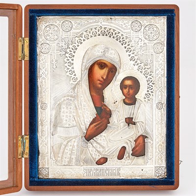 Lot 112 - Important Russian Silver-Gilt Icon of the...