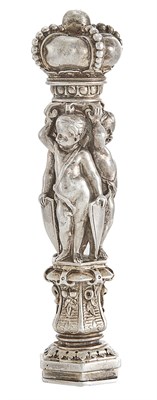Lot 114 - Continental Silver Hand Seal Unmarked, late...