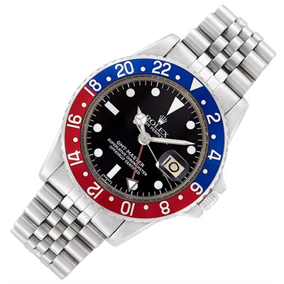 Lot 141 - Gentleman's Stainless Steel Oyster Perpetual 'GMT-Master' Wristwatch, Rolex, Ref. 1675
