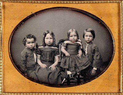 Lot 17 - [DAGUERREOTYPE--CHILDREN] Group of three...