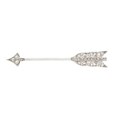 Lot 112 - Platinum and Diamond Arrow Jabot, Cartier, France