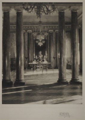 Lot 68 - DE MEYER, ADOLPH (1868-1949) Dining room in...