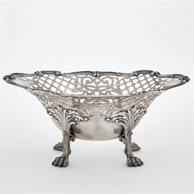 Lot 262 - Gorham Sterling Silver Oval Basket-Form Center...