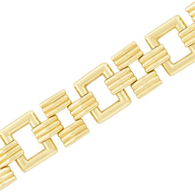 Lot 10 - Wide Gold Link Bracelet