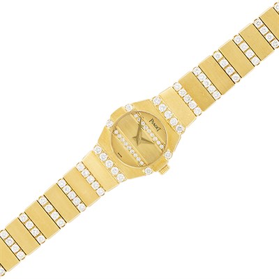 Lot 155 - Gold and Diamond 'Polo' Wristwatch, Piaget