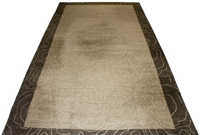 Lot 335 - Tibetan Carpet Nepal, contemporary The buff...