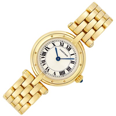Lot 272 - Gold 'Panthere Vendome' Wristwatch, Cartier, Ref. 001981
