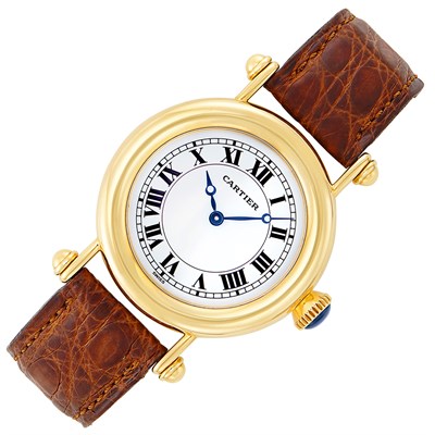 Lot 230 - Gold 'Diablo' Wristwatch, Cartier, Ref. 1460