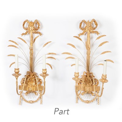 Lot 372 - Set of Four George III Style Giltwood and...